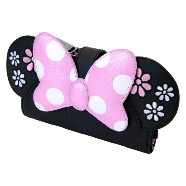 Minnie Maus Geldbörse mit Klappe und Blumenmuster „Rock The Dots“ - DISNEY LOUNGEFLY