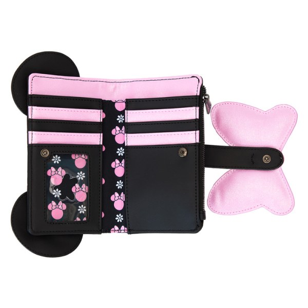 Minnie Maus Geldbörse mit Klappe und Blumenmuster „Rock The Dots“ - DISNEY LOUNGEFLY