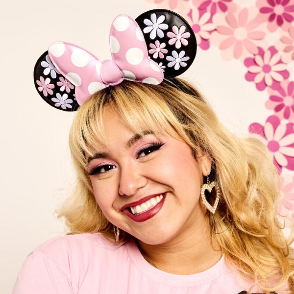 Minnie Maus Blumen-Stirnband mit Ohren und Punkten - DISNEY LOUNGEFLY
