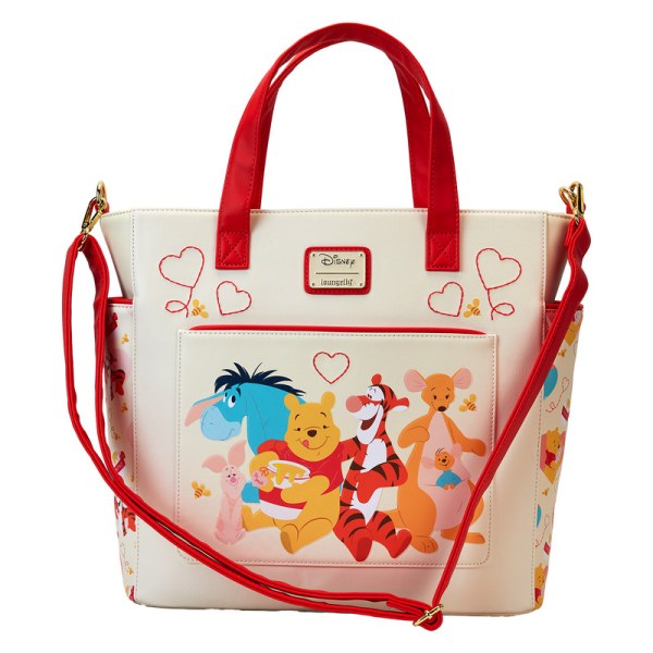 Wandelbarer Rucksack und Tragetasche „ Winnie Puuh & Friends Hearts“ – DISNEY LOUNGEFLY