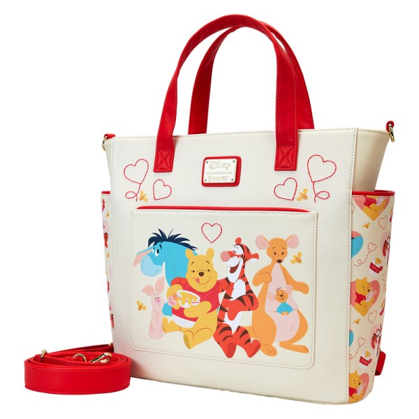 Wandelbarer Rucksack und Tragetasche „ Winnie Puuh & Friends Hearts“ – DISNEY LOUNGEFLY