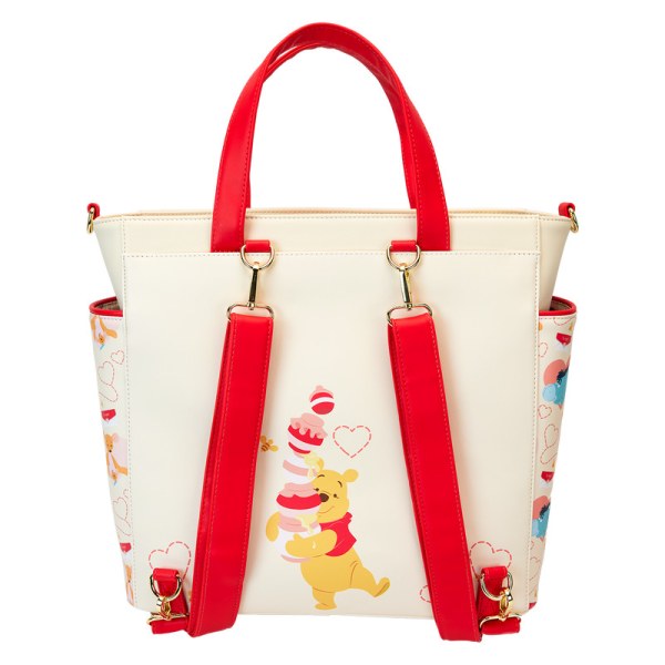 Wandelbarer Rucksack und Tragetasche „ Winnie Puuh & Friends Hearts“ – DISNEY LOUNGEFLY