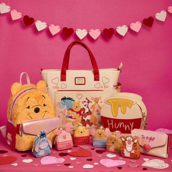 Winnie Puuh und Ferkel Liebesbrief, zweifach faltbar – DISNEY LOUNGEFLY