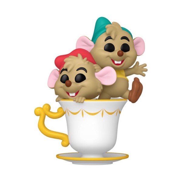 FUNKO POP! 1544 Jaq & Gus Gus in Tasse – Disney Aschenputtel 75. Jubiläum