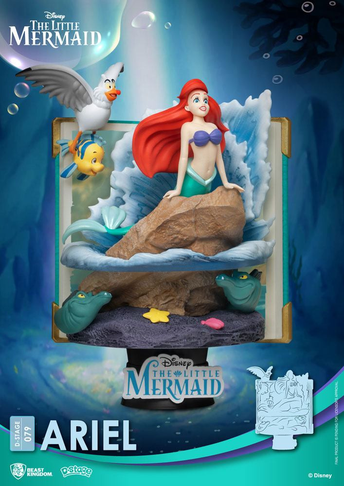 Disney- diorama PVC D-Stage Story Book Series Ariel, 15 cm