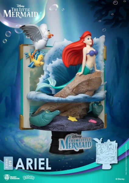 Disney- diorama PVC D-Stage Story Book Series Ariel, 15 cm