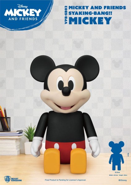Disney Syaking Bang Mickey und Freunde Mickey Sparschwein aus Vinyl, 48 cm