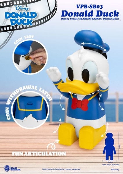 Disney Syaking Bang Mickey und Freunde Donald Duck Vinyl Sparschwein 53 cm