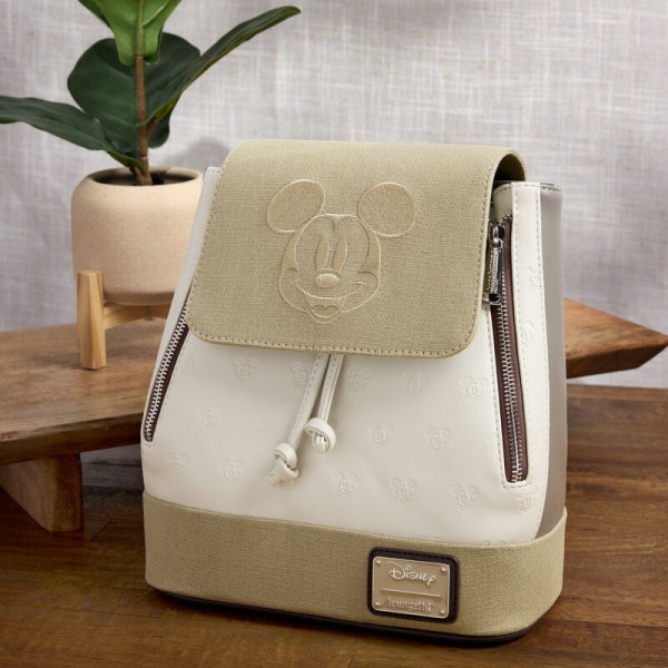 Mickey & Friends – Mini-Rucksack aus Canvas mit Allover-Print und Kordelzug - DISNEY LOUNGEFLY