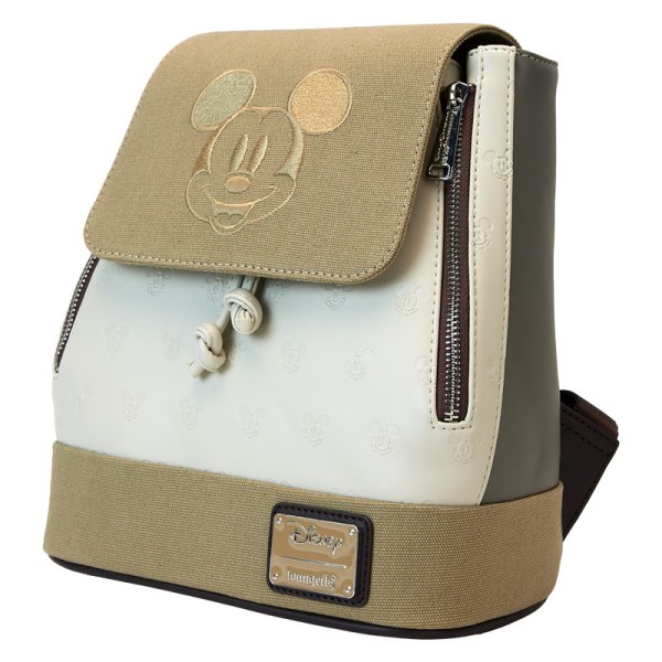 Mickey & Friends – Mini-Rucksack aus Canvas mit Allover-Print und Kordelzug - DISNEY LOUNGEFLY