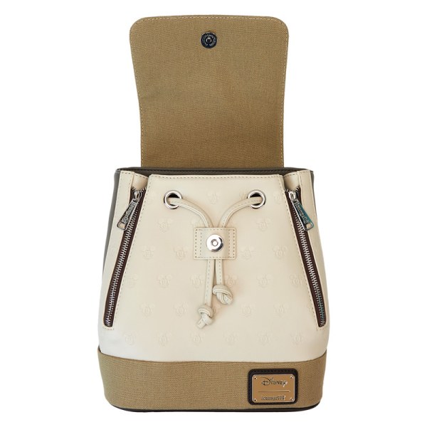 Mickey & Friends – Mini-Rucksack aus Canvas mit Allover-Print und Kordelzug - DISNEY LOUNGEFLY