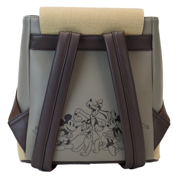 Mickey & Friends – Mini-Rucksack aus Canvas mit Allover-Print und Kordelzug - DISNEY LOUNGEFLY