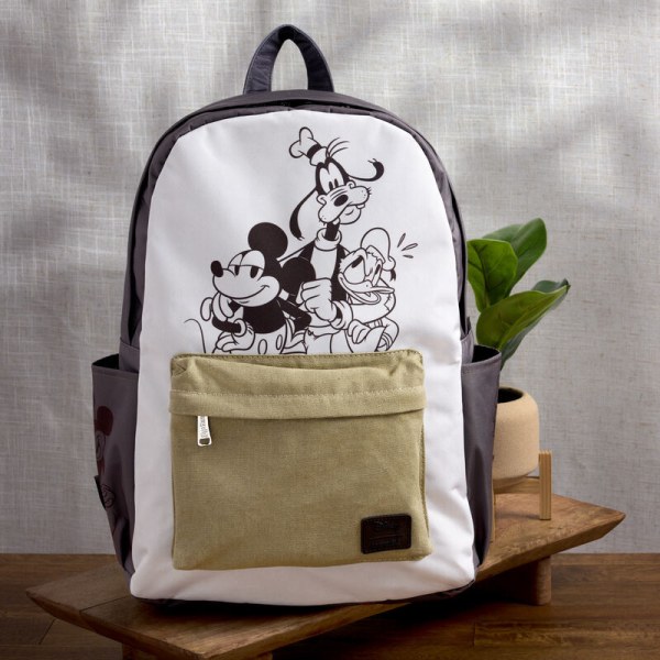 Mickey & Friends Rucksack aus Canvas-Nylon in voller Größe - DISNEY LOUNGEFLY