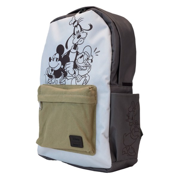 Mickey & Friends Rucksack aus Canvas-Nylon in voller Größe - DISNEY LOUNGEFLY
