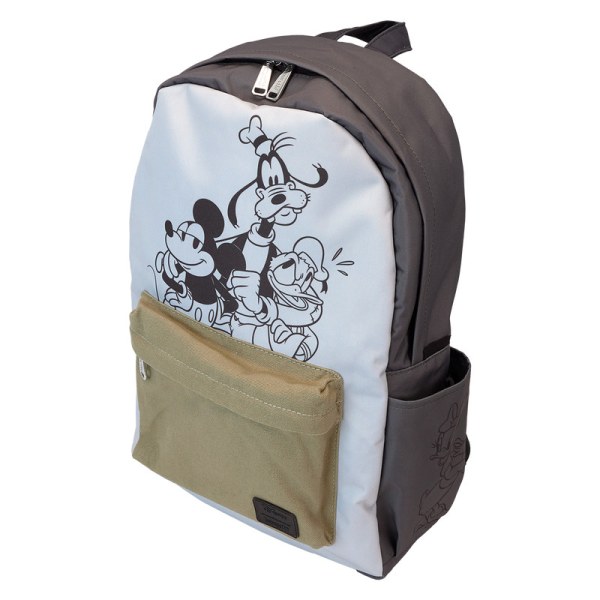 Mickey & Friends Rucksack aus Canvas-Nylon in voller Größe - DISNEY LOUNGEFLY