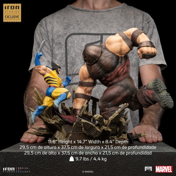 Marvel Statuette 1/10 BDS Art Scale Wolverine vs. Juggernaut heo EU Exclusive 30 cm