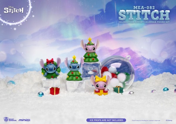 Lilo & Stitch Adventskalender Mini Egg Attack Stitch Celebration Figurenset (Cookie) 10 cm