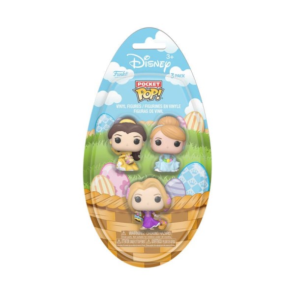 Disney Pack 3 Pocket POP Figuren! Vinyl Ei Prinzessin 4 cm