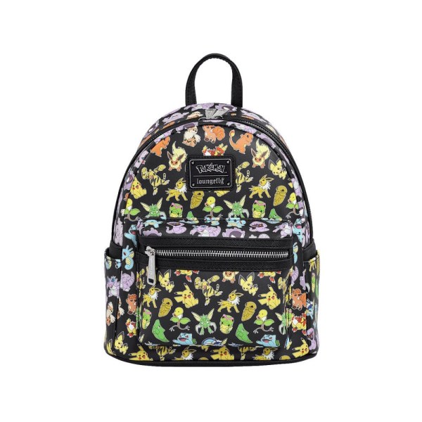 Pokemon von Loungefly Rucksack Mini mit mehreren Charakteren, Allover-Print