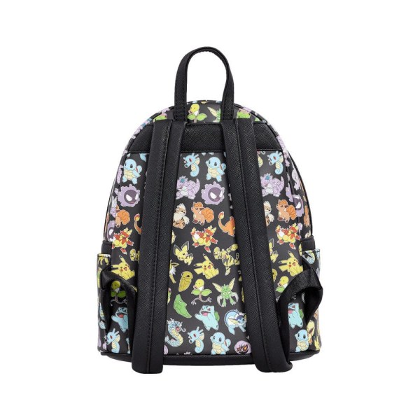 Pokemon von Loungefly Rucksack Mini mit mehreren Charakteren, Allover-Print