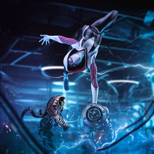 Spider-Man vs Villains-Statuette 1/10 Art Scale Ghost Spider Diorama 34 cm