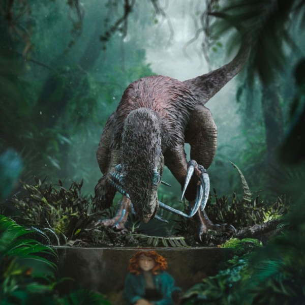 Jurassic World: Dominion-Statuette 1/20 Demi Art Scale Therizinosaurus 29 cm