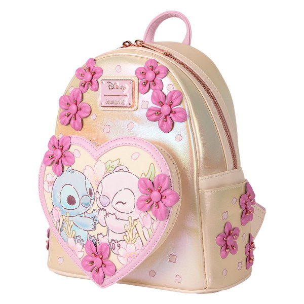 Stitch & Engel Kirschblütenherz Mini-Rucksack - DISNEY LOUNGEFLY