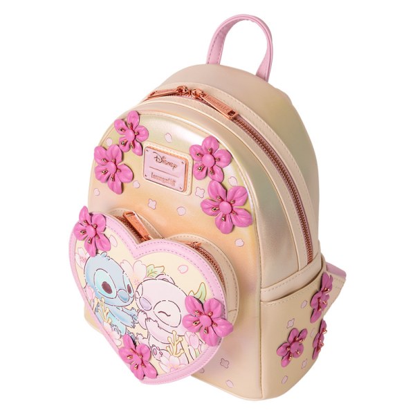 Stitch & Engel Kirschblütenherz Mini-Rucksack - DISNEY LOUNGEFLY
