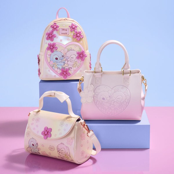 Stitch & Engel Umhängetasche mit Kirschblüten- Umhängetasche - DISNEY LOUNGEFLY