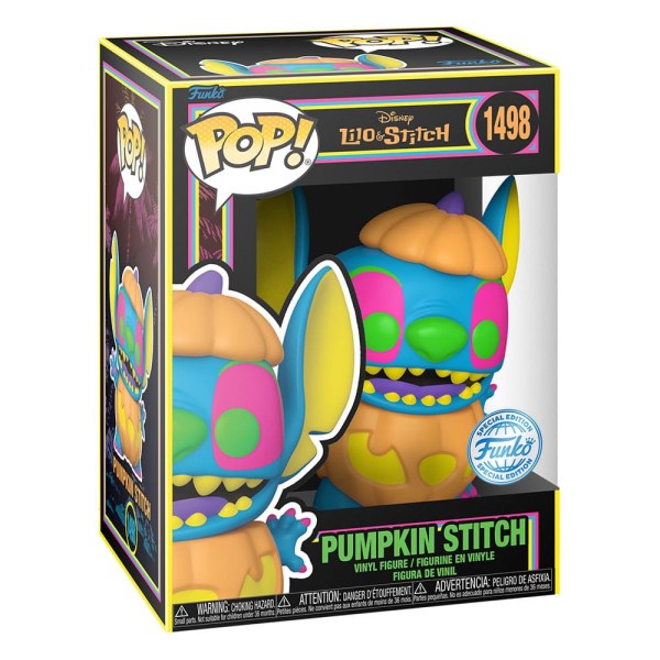 Lilo & Stitch POP! 1498 Disney Vinyl Figur Schwarzlicht-Kürbis Stitch 9 cm
