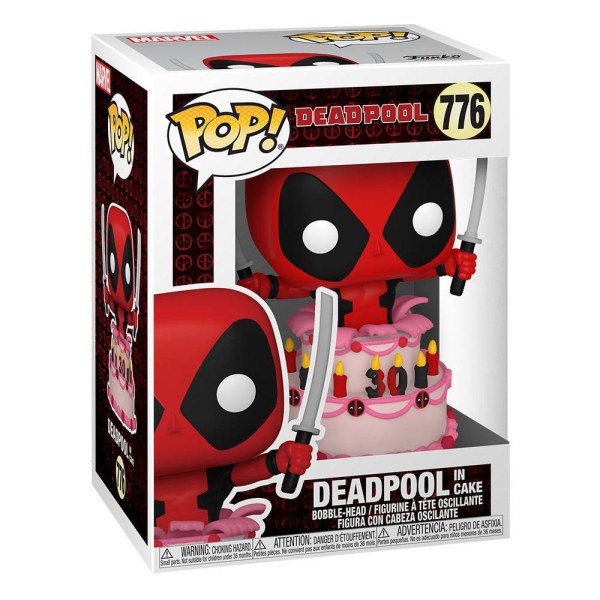 Marvel Deadpool 30. Jubiläum POP! 776 Vinyl Deadpool im Kuchen 9 cm