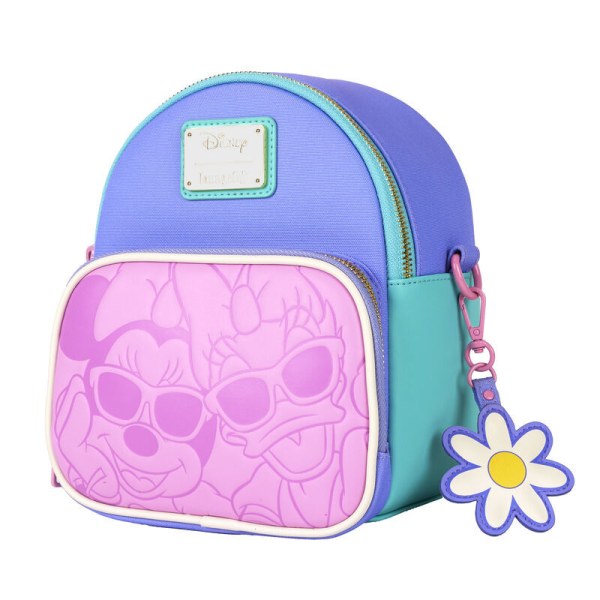 Wandelbarer Mini-Rucksack und umhängetasche von Daisy & Minnie – DISNEY LOUNGEFLY Daisy 85. Jubiläum