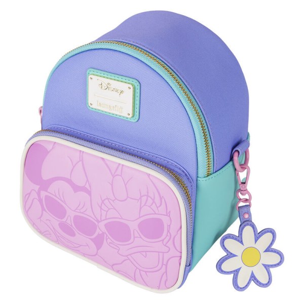 Wandelbarer Mini-Rucksack und umhängetasche von Daisy & Minnie – DISNEY LOUNGEFLY Daisy 85. Jubiläum