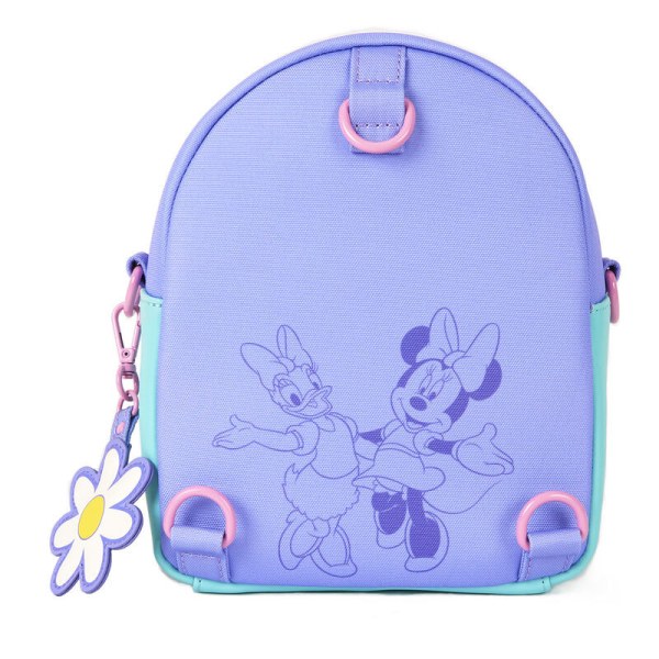 Wandelbarer Mini-Rucksack und umhängetasche von Daisy & Minnie – DISNEY LOUNGEFLY Daisy 85. Jubiläum