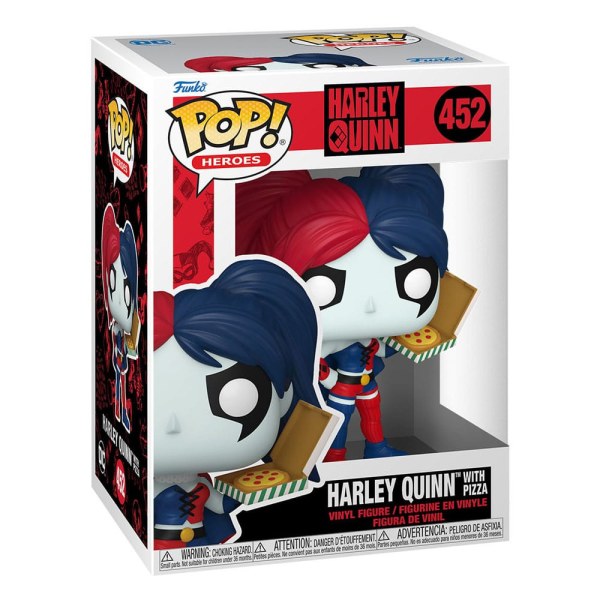 DC Comics: Harley Quinn Takeover POP! 452 Heroes Vinylfigur Harley mit Pizza 9 cm