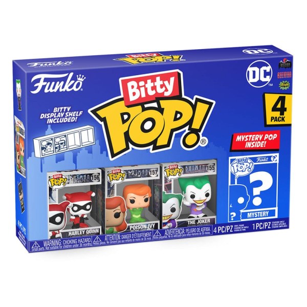 DC Pack 4 Bitty POP Figuren! Vinyl Harley Quinn 2,5 cm