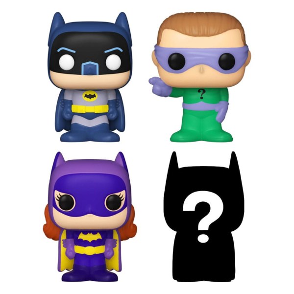 DC Pack 4 Bitty POP Figuren! Vinyl Batman Adam West 2,5 cm