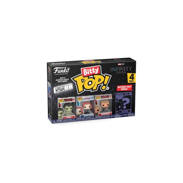 Marvel Pack 4 Bitty POP Figuren! Vinyl Hulk 2,5 cm