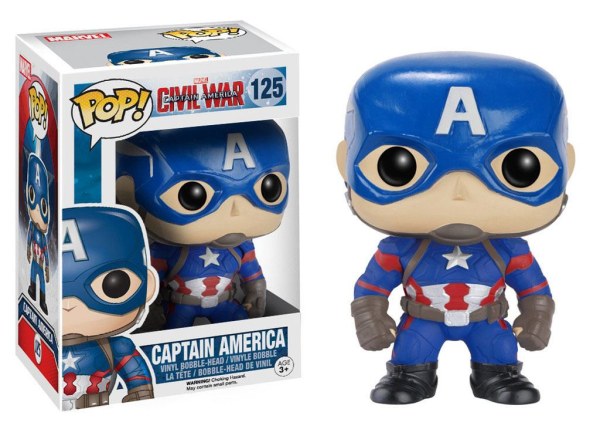 Captain America Civil War POP! 125 Vinyl Wackelkopffigur Captain America 10 cm