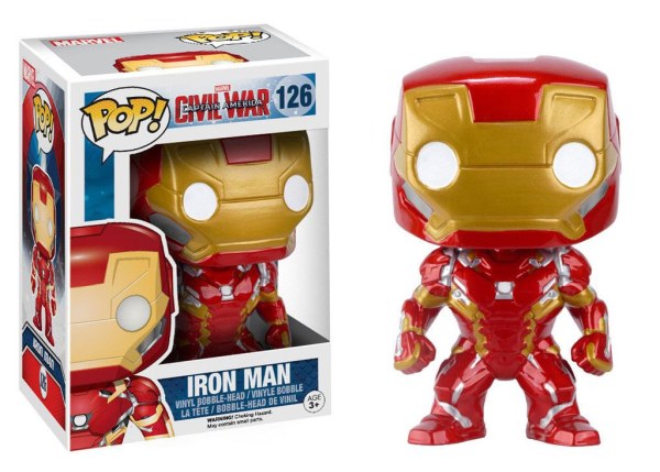 Captain America Civil War POP! 126 Vinyl Wackelkopf Iron Man 10 cm