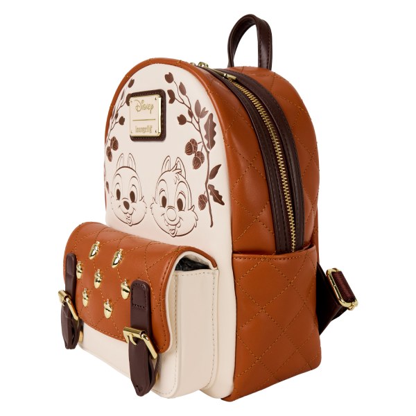Chip und Chap Mini-Rucksack mit gesteppter Eichelstruktur - DISNEY LOUNGEFLY