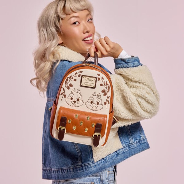 Chip und Chap Mini-Rucksack mit gesteppter Eichelstruktur - DISNEY LOUNGEFLY