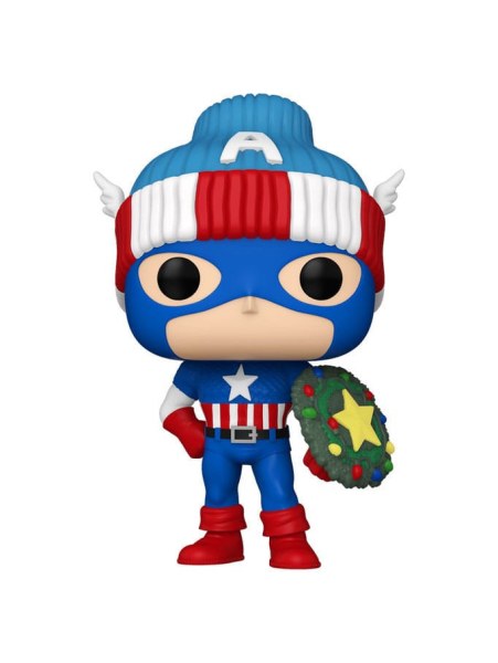 Marvel POP! 1438 Vinylfigur Holiday Captain America 9 cm