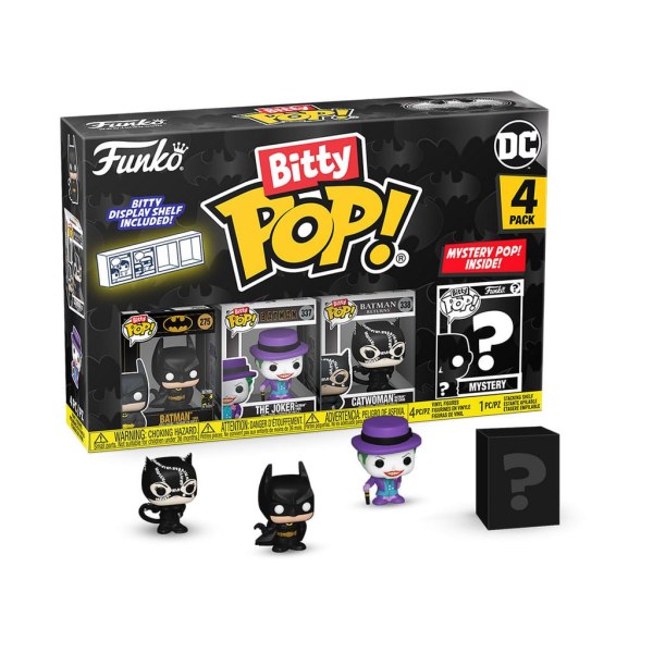 Batman 85. Jubiläumspaket 4 Bitty POP Figuren! Vinyl Batman 2,5 cm