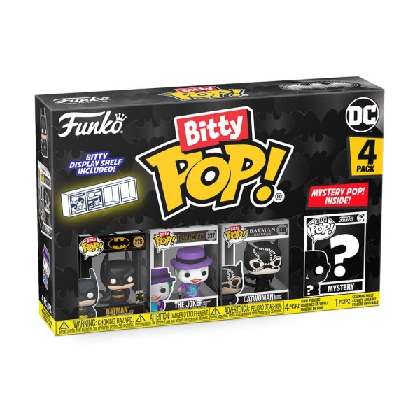 Batman 85. Jubiläumspaket 4 Bitty POP Figuren! Vinyl Batman 2,5 cm