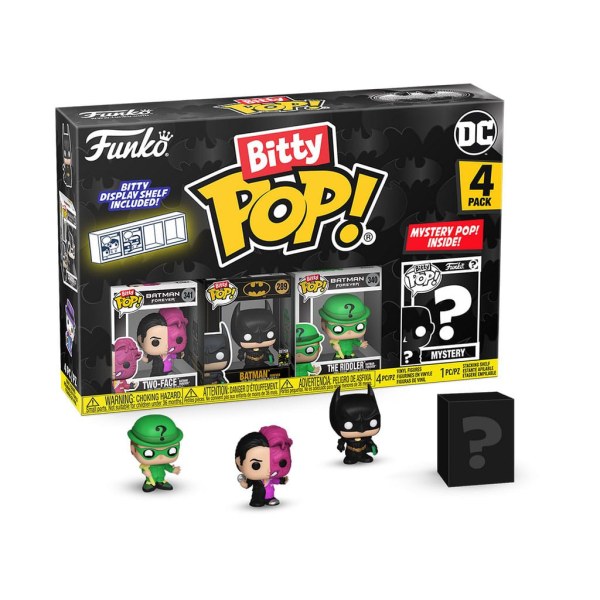 Batman 85. Jubiläumspaket 4 Bitty POP Figuren! Vinyl Two Face 2,5 cm