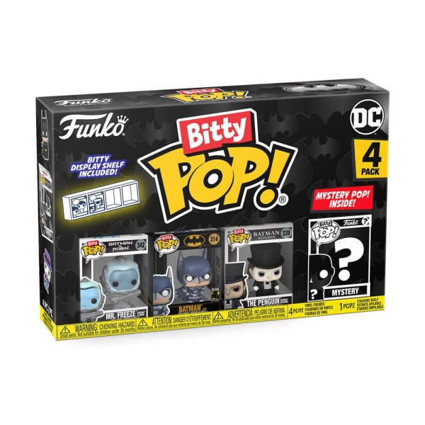 Batman 85. Jubiläumspaket 4 Bitty POP Figuren! Vinyl Freeze 2,5 cm