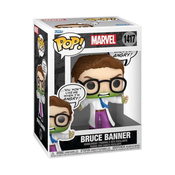 Marvel Comics POP! 1417 Marvel Vinyl Figur Bruce Banner (Don't Make me Angry) 9 cm