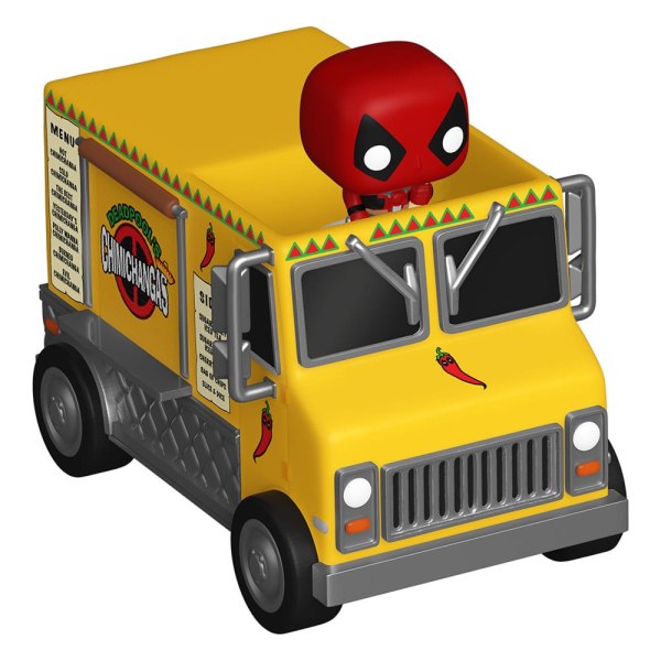 Marvel POP! Rides Vinylfigur Deadpool mit Chimichanga-Truck, 2,5 cm