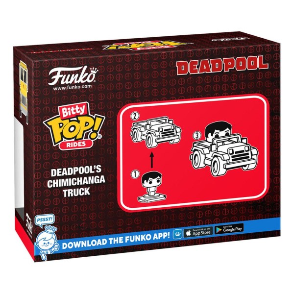 Marvel POP! Rides Vinylfigur Deadpool mit Chimichanga-Truck, 2,5 cm